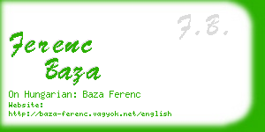 ferenc baza business card
